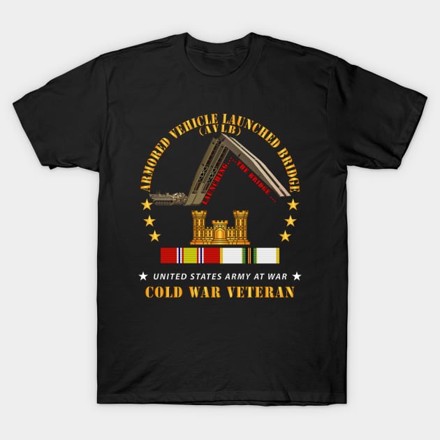 Armored Vehicle Launcher Bridge (AVLB)  - Launching - w COLD WAR VET X 300 T-Shirt by twix123844